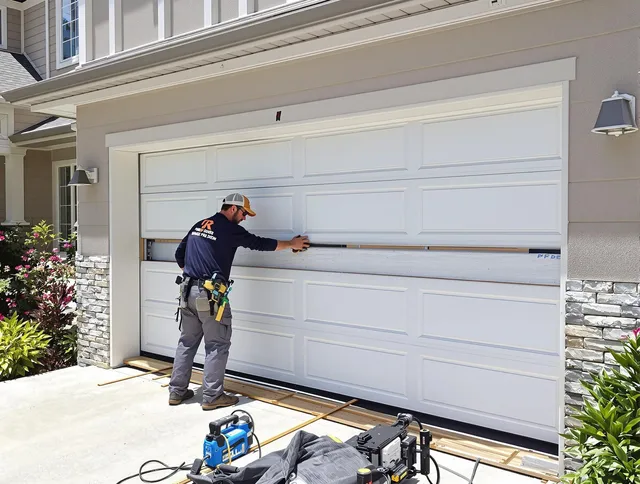 West Covina Garage Door Repair team performing complete garage door replacement at West Covina residence