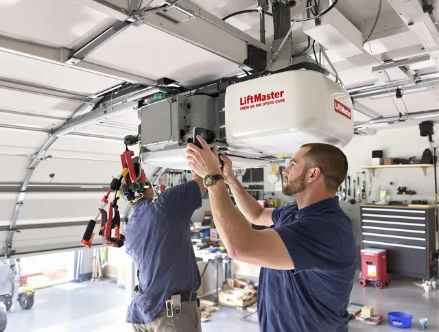 West Covina Garage Door Repair technician performing advanced diagnostics on garage opener in West Covina