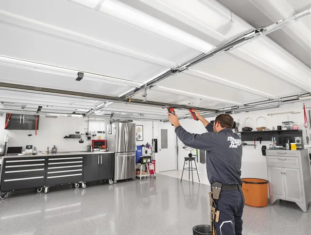 Overhead garage door repair service by West Covina Garage Door Repair in West Covina