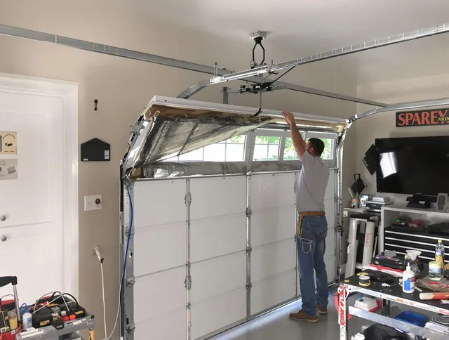 Garage door section replacement by West Covina Garage Door Repair in West Covina