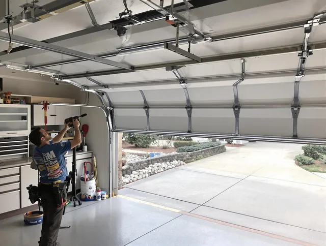 Garage door track repair service by West Covina Garage Door Repair in West Covina